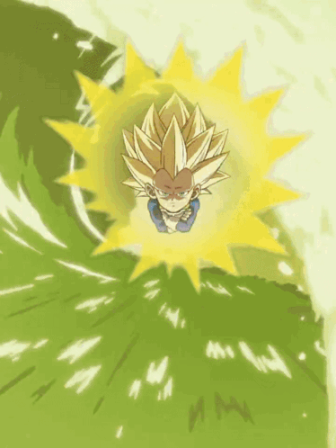 A Cartoon Character Is Flying Through The Air With A Yellow Lightning Bolt Behind Him GIF