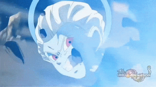 A Cartoon Character Is Flying Through The Air With The Words Uhg Animation Behind Him GIF