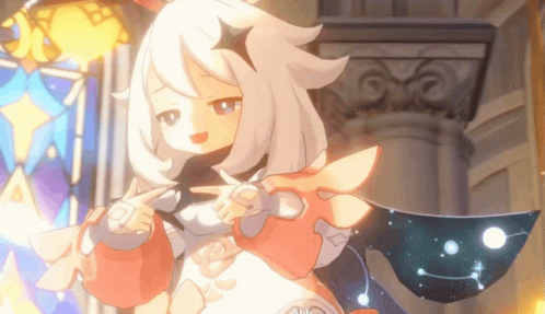 A Cartoon Character Is Giving A Peace Sign With Her Hands GIF