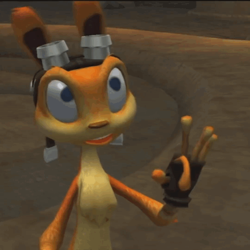 A Cartoon Character Is Giving A Thumbs Up And Wearing Goggles GIF