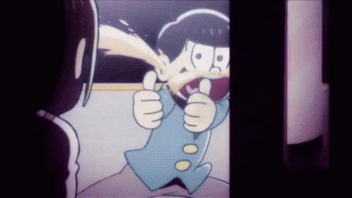 a cartoon character is giving a thumbs up while talking to a woman .