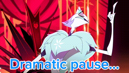 A Cartoon Character Is Giving The Middle Finger And The Words `` Dramatic Pause ... '' GIF