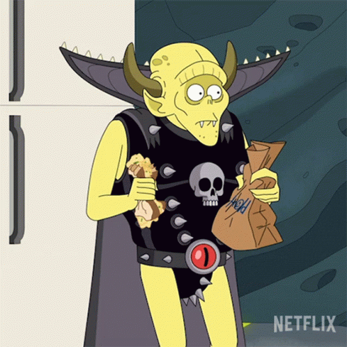 Cartoon Holding Netflix Bag GIF