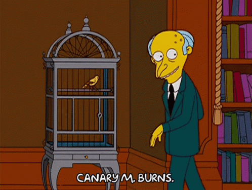 A Cartoon Character Is Holding A Bird In A Cage . GIF