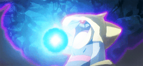 A Cartoon Character Is Holding A Blue And Purple Ball In His Mouth . GIF