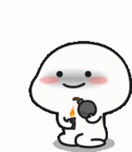 A Cartoon Character Is Holding A Bomb And A Lighter In His Hands . GIF