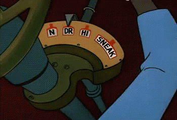 A Cartoon Character Is Holding A Button That Says Sneak On It GIF