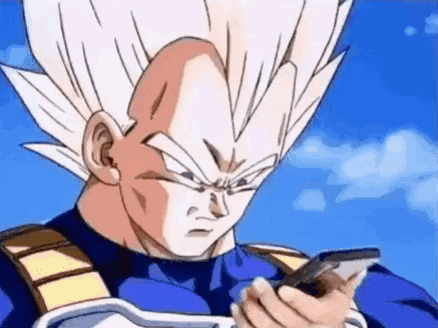 A Cartoon Character Is Holding A Cell Phone In His Hand . GIF