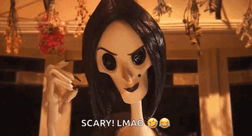 A Cartoon Character Is Holding A Cigarette And Saying Scary ! Lmao . GIF