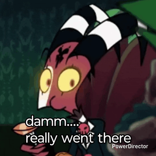 A Cartoon Character Is Holding A Cup Of Coffee And Says `` Damm ... Really Went There '' . GIF