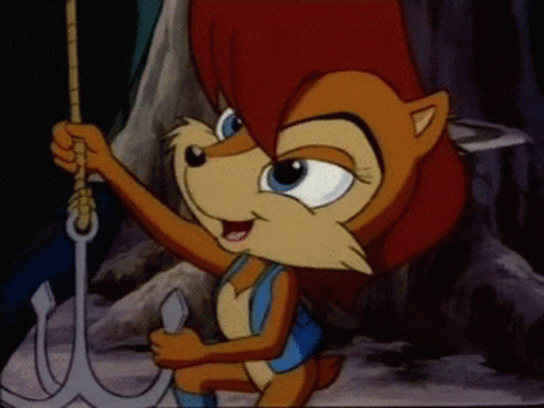 Cartoon Character Holding Fishing Hook GIF