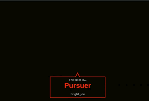 A Cartoon Character Is Holding A Flashlight And Says The Killer Is Pursuer Bright Joe GIF