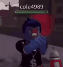 A Cartoon Character Is Holding A Gun In A Video Game And Has A Dollar Sign Necklace . GIF
