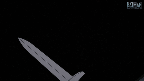 A Cartoon Character Is Holding A Knife With The Word Batman On The Bottom GIF