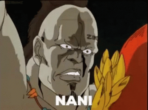A Cartoon Character Is Holding A Laurel Wreath And The Word Nani Is On The Bottom Of His Face . GIF