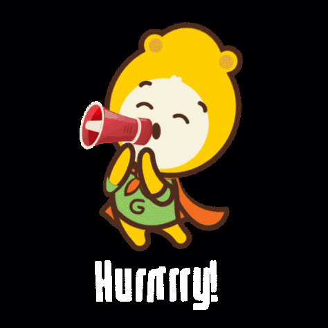 A Cartoon Character Is Holding A Megaphone And The Word Hungry Is On The Bottom GIF