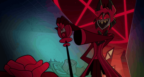 A Cartoon Character Is Holding A Megaphone With The Letter O On It GIF