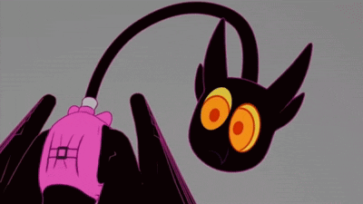 A Cartoon Character Is Holding A Pink Object And A Black Cartoon Character Is Holding A Pink Object . GIF