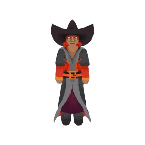 a cartoon character is holding a pixelated bottle on his back