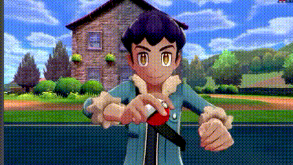 A Cartoon Character Is Holding A Sword And A Ball In His Hands . GIF