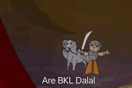 Cartoon Character Holding Sword Bkl Dalal GIF