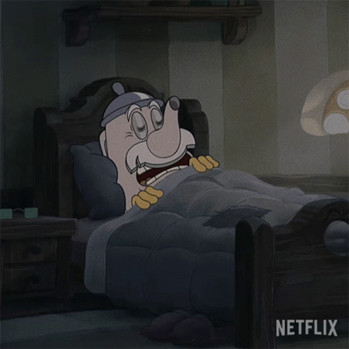 A Cartoon Character Is Laying In A Bed With A Netflix Logo On The Bottom GIF