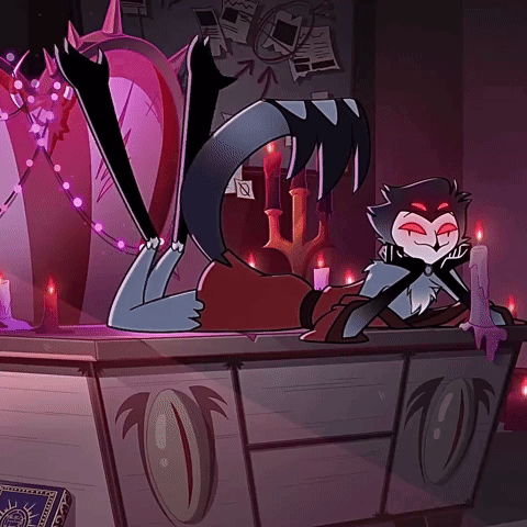 Cartoon Character Lying On Table With Candles GIF