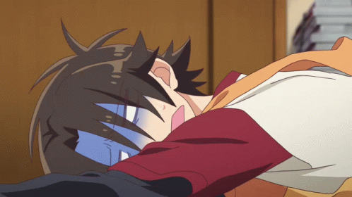a cartoon character is laying on the floor with his head on his arm