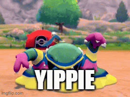 A Cartoon Character Is Laying On The Ground With The Word Yippie Above It GIF