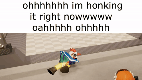 A Cartoon Character Is Laying On The Ground With The Words Ohhhhhhh Im Honking It Right Now Wwww Oahhhh Ohhhhh GIF