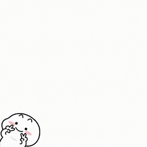 A Cartoon Character Is Making A Peace Sign With His Hands . GIF