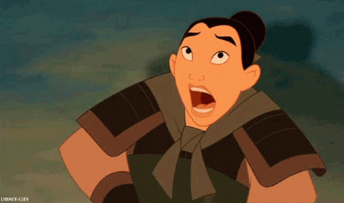 A Cartoon Character Is Making A Surprised Face With Her Mouth Open GIF