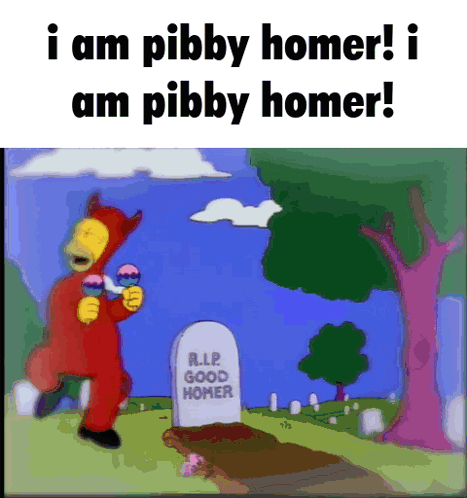A Cartoon Character Is Running Towards A Grave That Says Rip Good Homer GIF