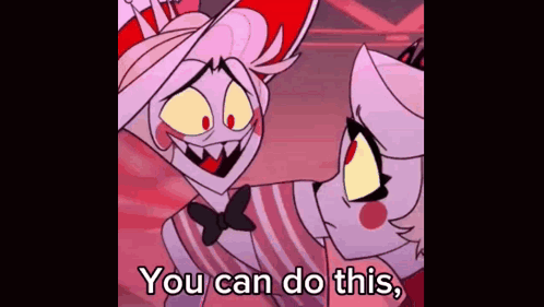 A Cartoon Character Is Saying `` You Can Do This '' To Another Character . GIF