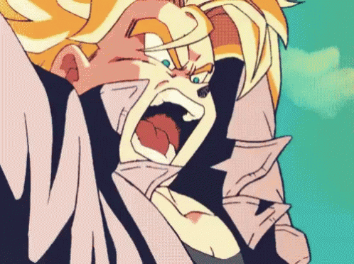 A Cartoon Character Is Screaming With His Mouth Wide Open GIF