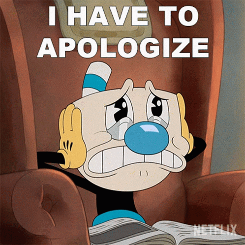Cartoon Sitting In Chair Saying I Have To Apologize GIF