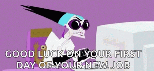 A Cartoon Character Is Sitting In Front Of A Computer Screen . GIF