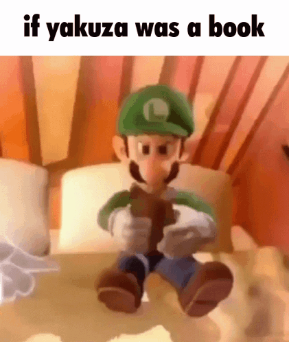 A Cartoon Character Is Sitting On A Bed With A Book In His Hands . GIF