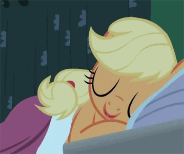 A Cartoon Character Is Sleeping In A Bed GIF