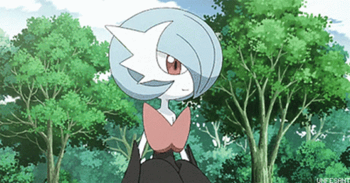 A Cartoon Character Is Standing In A Forest Surrounded By Trees GIF