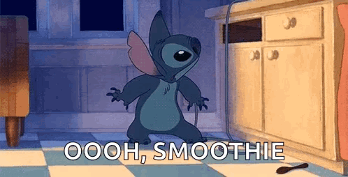 A Cartoon Character Is Standing In A Kitchen With A Spoon On The Floor . GIF