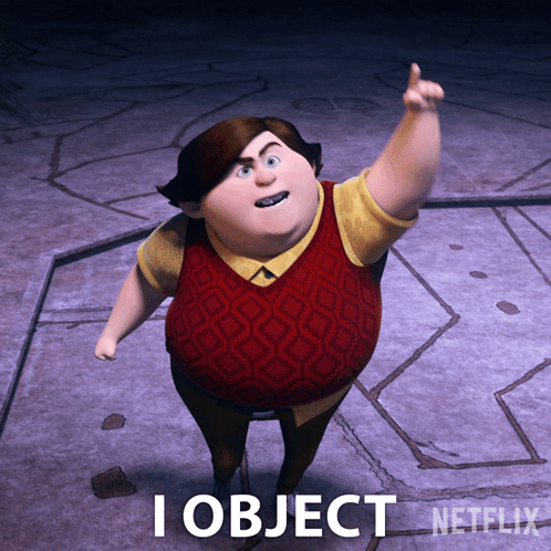 A Cartoon Character Is Standing In Front Of A Netflix Logo GIF