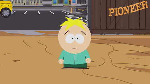 A Cartoon Character Is Standing In Front Of A Pioneer Sign GIF