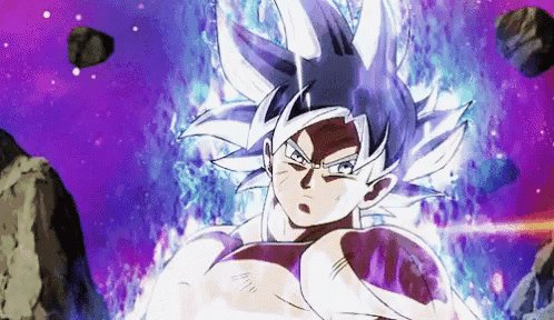 A Cartoon Character Is Standing In Front Of A Purple Background GIF