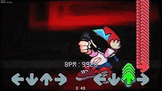 A Cartoon Character Is Standing In Front Of A Red Wall In A Video Game . GIF