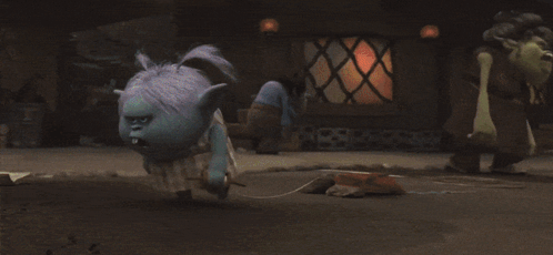 A Cartoon Character Is Standing In Front Of A Sign That Says ' Apollo ' On It GIF