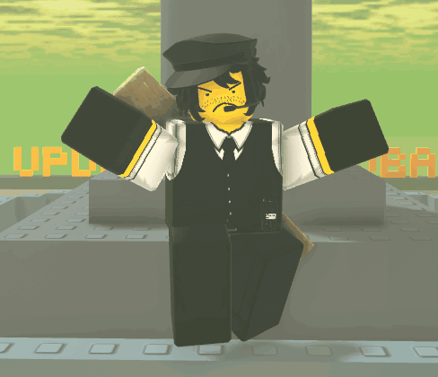 A Cartoon Character Is Standing In Front Of A Sign That Says Ufl GIF