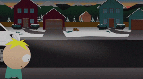 A Cartoon Character Is Standing In Front Of A White Van With Two Men In It GIF