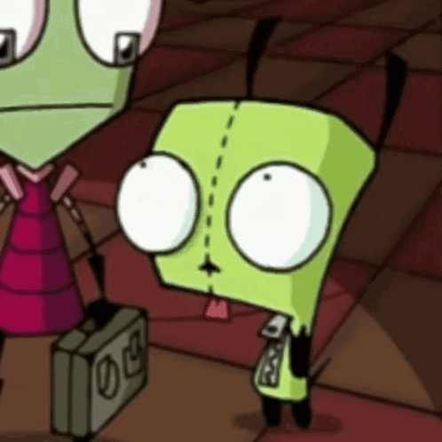 A Cartoon Character Is Standing Next To A Briefcase That Says ' 00 ' On It GIF