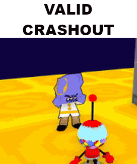 A Cartoon Character Is Standing Next To A Cartoon Character In A Video Game . GIF